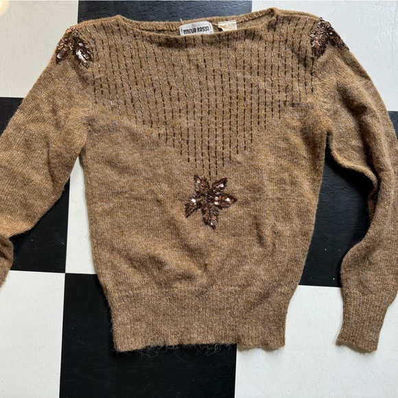 Vintage 80s blend sweater with beading - Picture 1 of 3